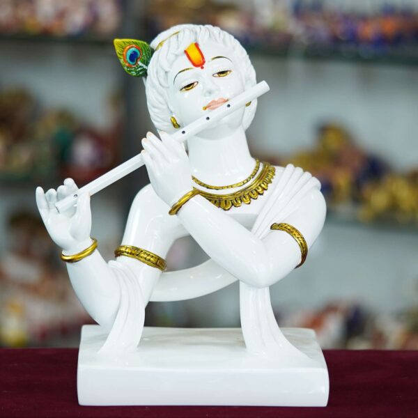 Marble Handmade Flute Krishna